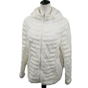 Heat Keep White Lightweight Puffer Jacket Size Large
